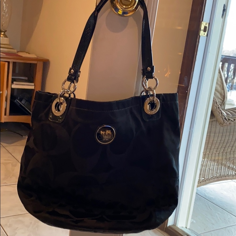 Black coach purse